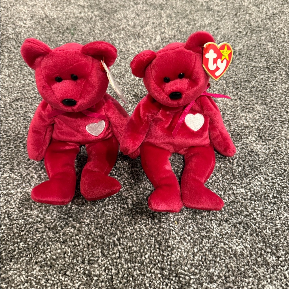 Ty Red Teddy Bear Valentina